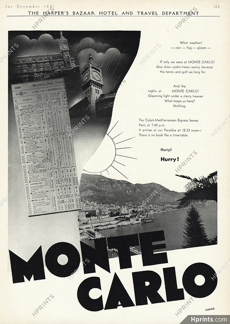 Monte Carlo 1931 American Advert