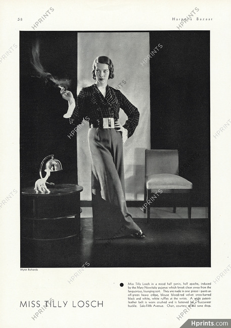Mary Nowitzky (Couture) 1931 Miss Tilly Losch, Photo Wynn Richards