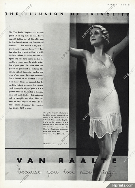 Van Raalte (Lingerie) 1931 Girdle Singlette