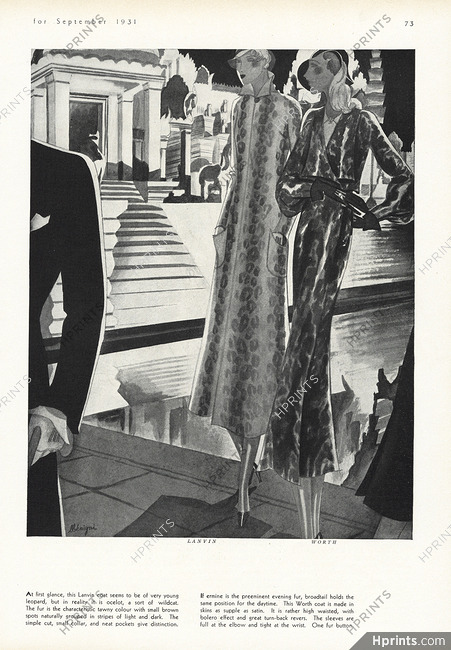 Jeanne Lanvin, Worth 1931 Fur coat, Léon Bénigni
