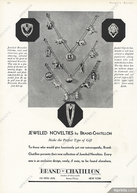 Brand-Chatillon (Jewels) 1930 Jeweled Novelties
