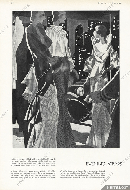 Hollander, Jay Thorpe, Stein & Blaine 1931 Evening wraps, Léon Bénigni