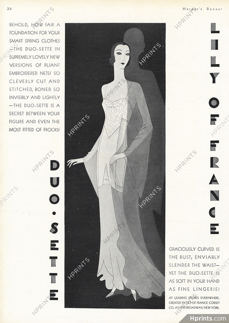 Lily of France (Lingerie) 1930 Duo-sette