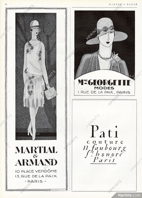 Martial et Armand 1927 signed Psim, Georgette, Pati
