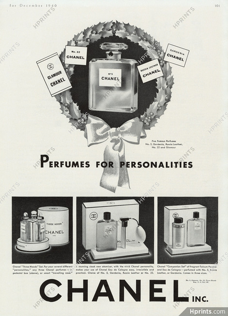 Chanel (Perfumes) 1940 N°5, Three Moods, Atomiser, Companion Set
