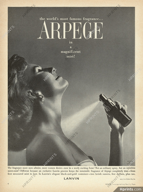 Lanvin (Perfumes) 1960 Arpège, Jewels by Cartier