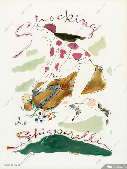 Schiaparelli (Perfumes) 1948 Jockey, Shocking, Marcel Vertès