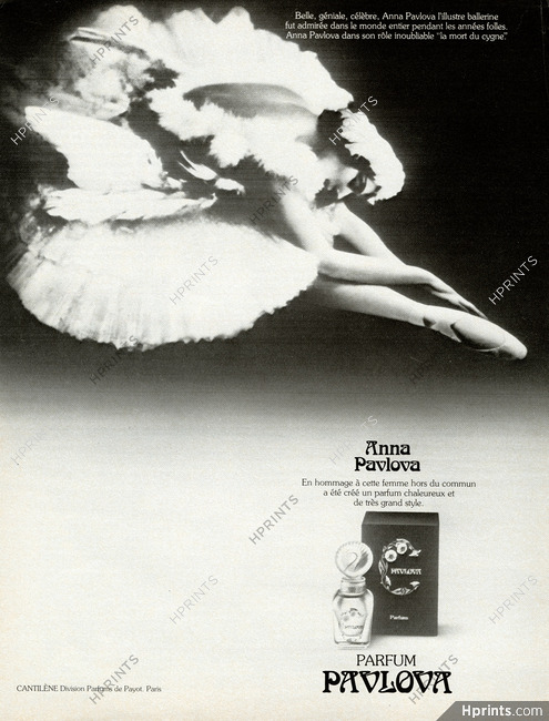 Pavlova (Perfumes) 1983 Anna Pavlova, Cantilène Division Parfums de Payot
