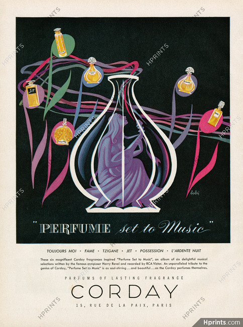 Corday (Perfumes) 1948 Set to Music, Bobri