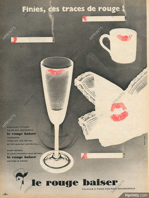 Rouge Baiser 1958 Lipstick (Version 3x cigarettes)
