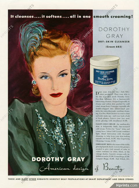 Dorothy Gray (Cosmetics) 1940 Dry-Skin Cleanser