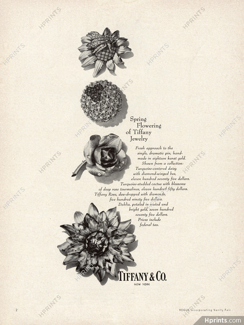 Tiffany & Co. 1961 Flower clip pins