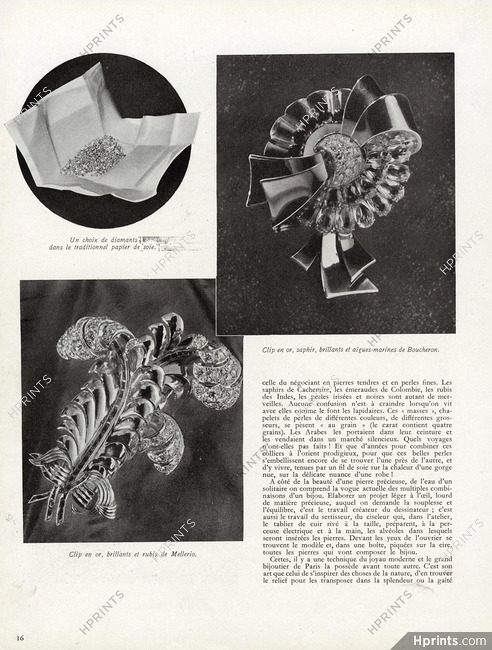 Mellerio, Boucheron 1942 Clips en or