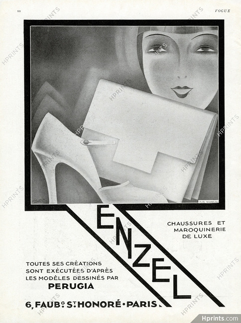 Perugia 1929 Enzel Shoes, Handbag, Art Deco
