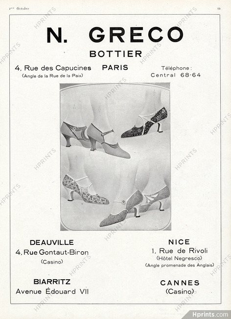 N. Greco (Shoes) 1924 Bottier
