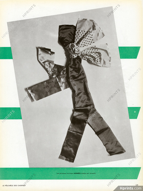 Hermès 1951 Les écharpes brochées tissées par Anquetil, Scarves