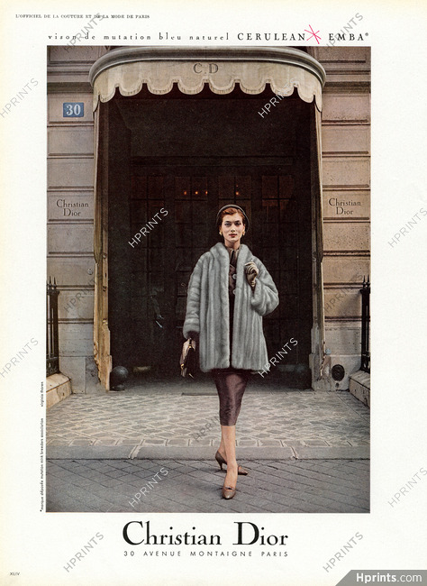 Christian Dior (Fur Clothing) 1957 Mink Coat, Store, 30 Avenue Montaigne, Photo Virginia Thoren