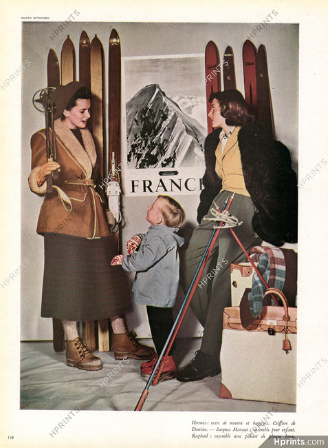 Hermès (Sportswear & Luggage), Raphaël, Jacques Maraut 1948 Ski, Photo Kitrosser