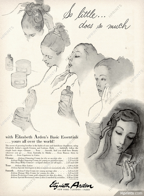Elizabeth Arden (Cosmetics) 1954 Basic Essentials