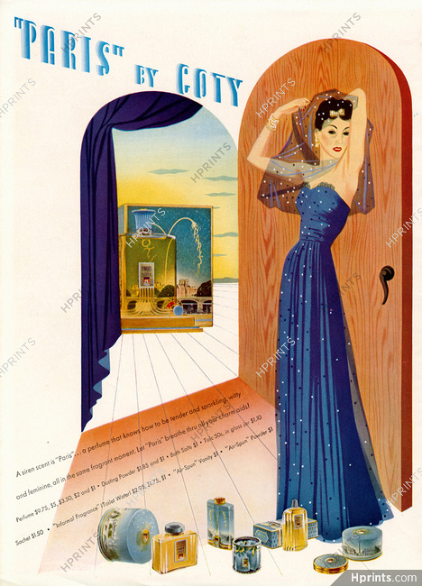 Coty (Perfumes) 1941 "Paris" by Coty