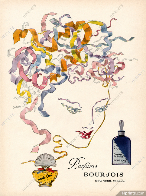 Bourjois (Perfumes) 1948 Mais Oui, Evening in Paris, Pat Xanti
