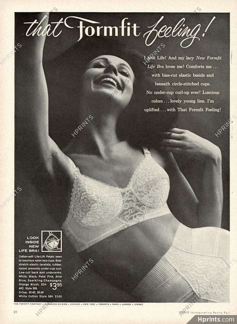 Formfit (Lingerie) 1961 Bra — Advertisement