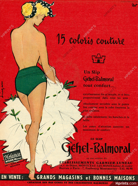 Géhel-Balmoral 1957 Slip