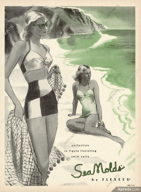 Flexees (Swimwear) 1947 SeaMolds, Swim Suits