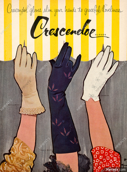 Crescendoe (Gloves) 1957 René Gruau
