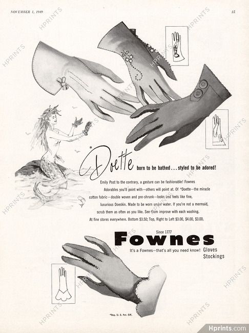 Fownes (Gloves) 1949 Mermaid