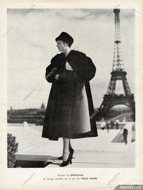 Balenciaga 1948 Coat, Tissus Chanel, Eiffel Tower