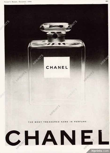 1945 Chanel No. 5 Perfume Ad - The most treasured name in perfume