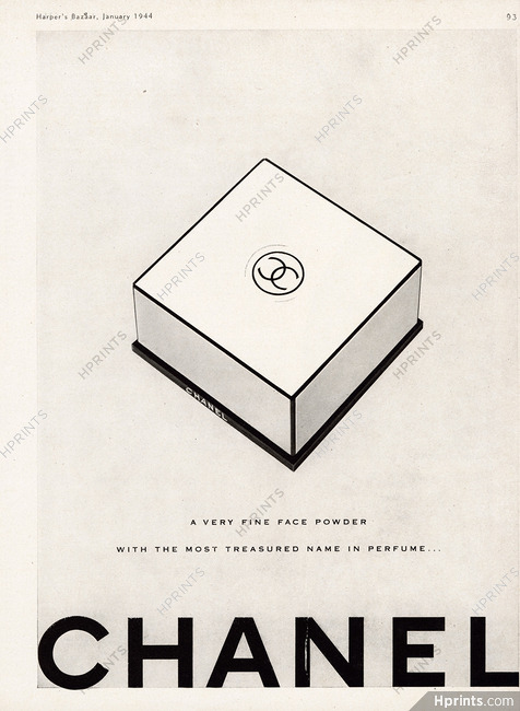 Chanel (Cosmetics) 1944 A Very Fine Face Powder (white background)