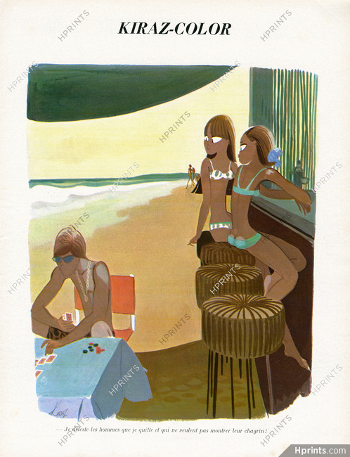 Edmond Kiraz 1970 "Je déteste les hommes que je quitte...", Beach Bar
