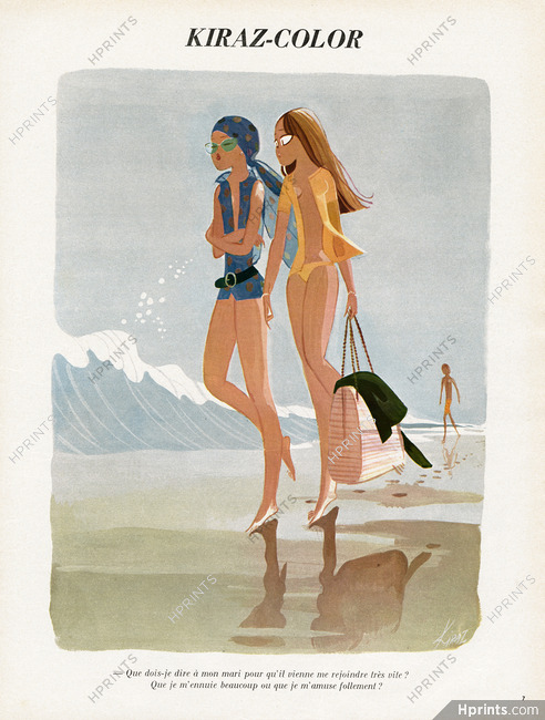 Edmond Kiraz 1970 Beachwear, Les Parisiennes, Kiraz-Color