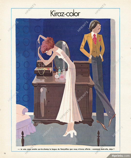 Edmond Kiraz 1975 "La bague de fiançailles..." Jewels, Kiraz-Color