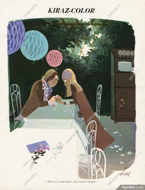 Edmond Kiraz 1970 "Mais, si je vous épouse...", Lovers, Kiraz-Color