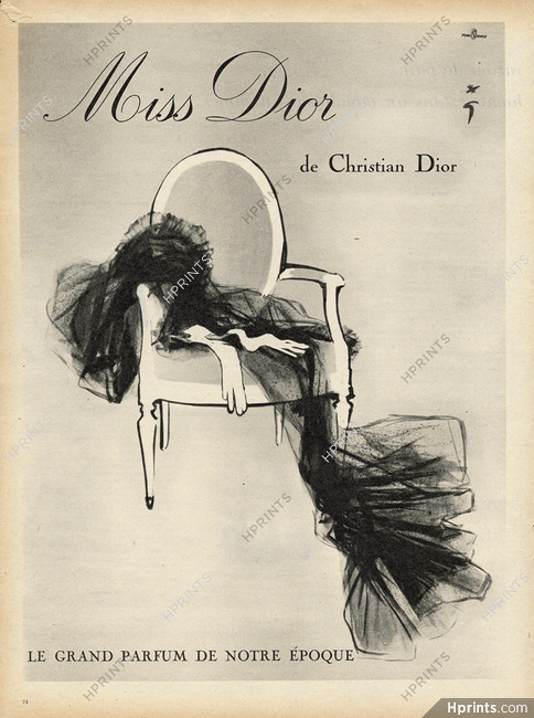 Christian Dior (Perfumes) 1959 Miss Dior, Chair, René Gruau (L)