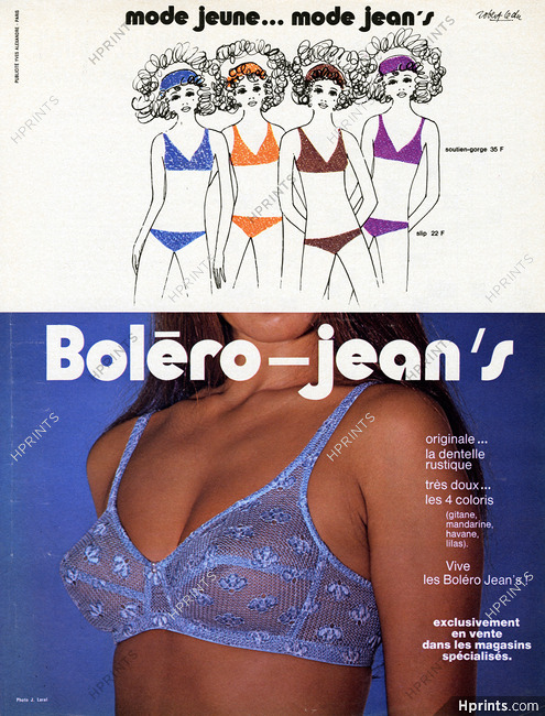 Boléro (Lingerie) 1974 Boléro-jean's, Robert Ledu, Photo J. Leral