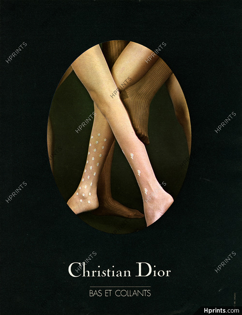 Christian Dior (Lingerie) 1971 Stockings, Tights, Photo Eric