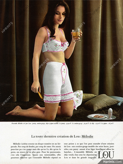 Lou (Lingerie) 1968 Mélodie, Bra, Panty