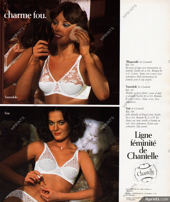 Chantelle Lingerie — Vintage original prints and images
