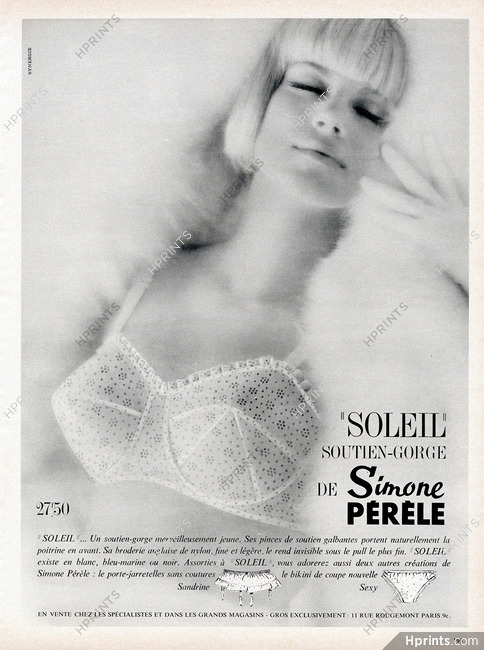 Simone Pérèle (Lingerie) 1963 Soleil, Bra