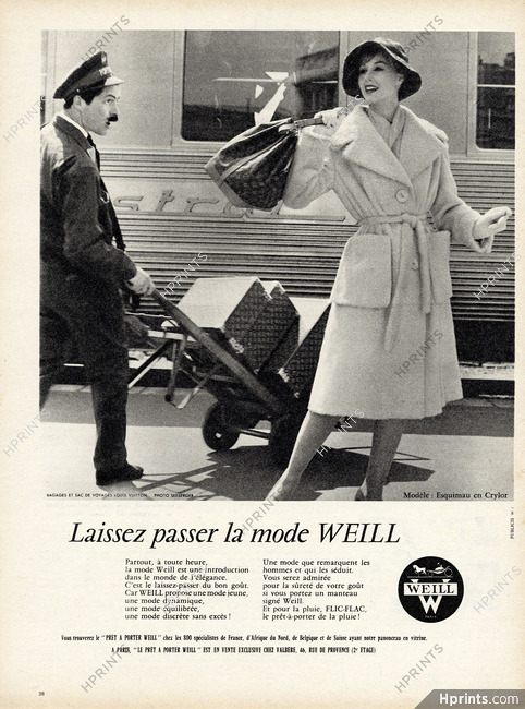 Weill (Clothing) 1959 Bagages et sacs de voyage Louis Vuitton, Photo Seeberger