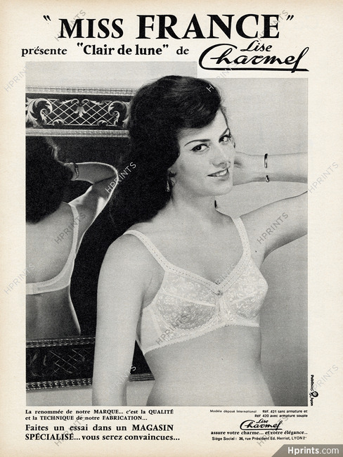 Lise Charmel (Lingerie) 1965 Miss France, Bra