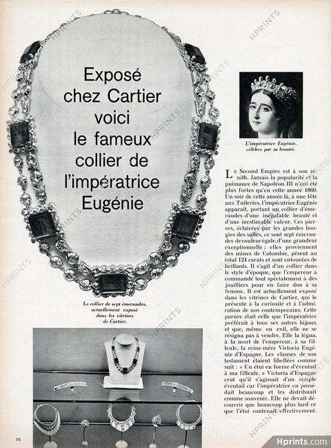 Cartier 1961 Collier de L'impératrice Eugénie, Portrait