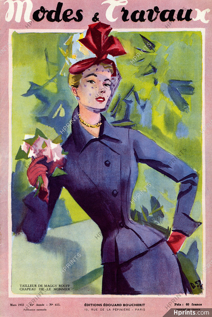 Maggy Rouff 1952 Tailleur, Le Monnier, André Delfau, Modes et Travaux Cover