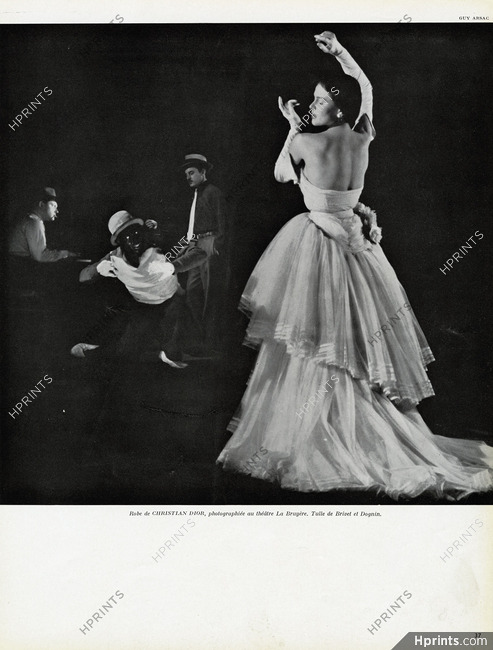 Christian Dior 1946 Tulle de Brivet et Dognin, Théâtre La Bruyère, Photo Guy Arsac