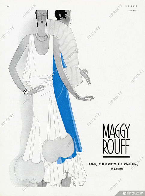 Maggy Rouff 1929 Evening Gown Art Deco Style