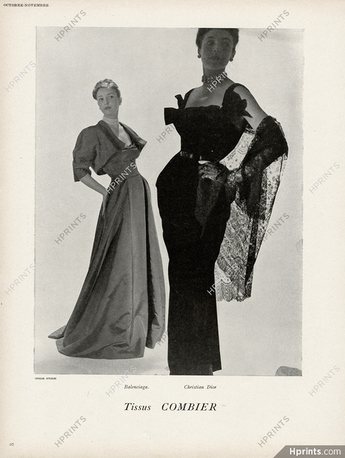 Balenciaga, Christian Dior 1947 Tissus Combier, Photo Vogue Studio